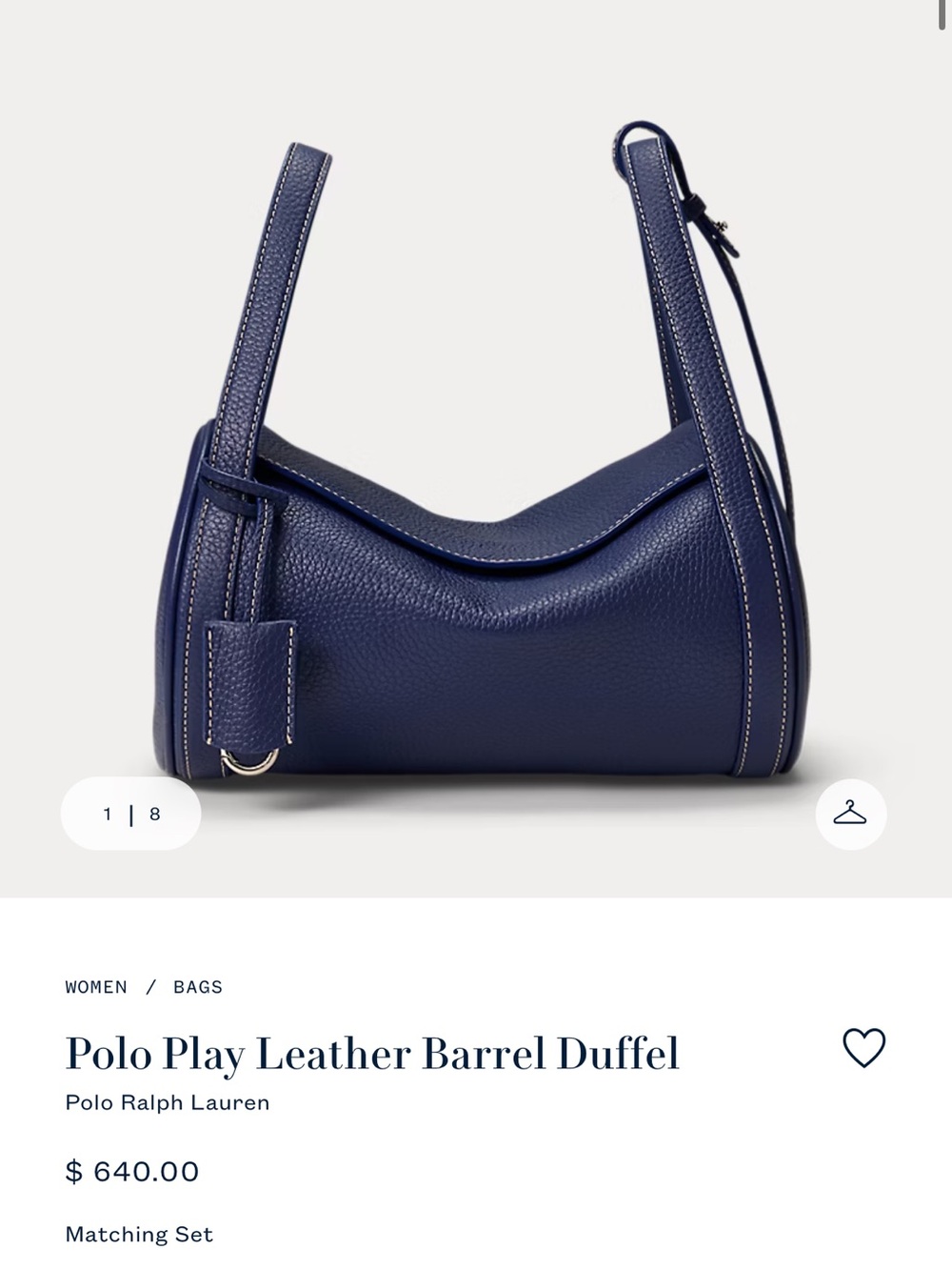Polo Play Barrel Leather Duffel Bag - Picture 9 of 11